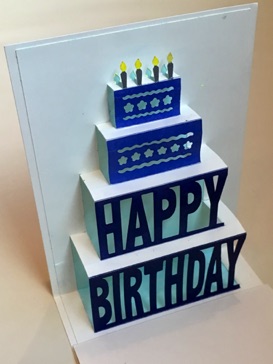 Pop-Up Card - Happy Birthday 4-Tier Cake
